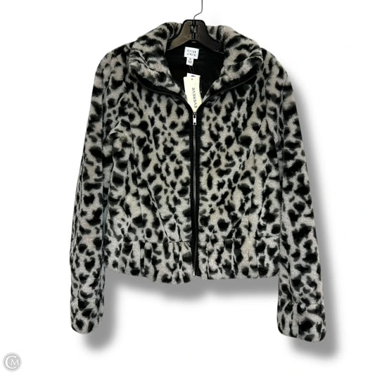 Jacket Faux Fur & Sherpa By Peyton Jensen In Animal Print, Size: Xs