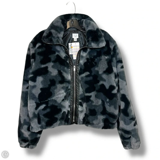 Jacket Faux Fur & Sherpa By Peyton Jensen In Camouflage Print, Size: S