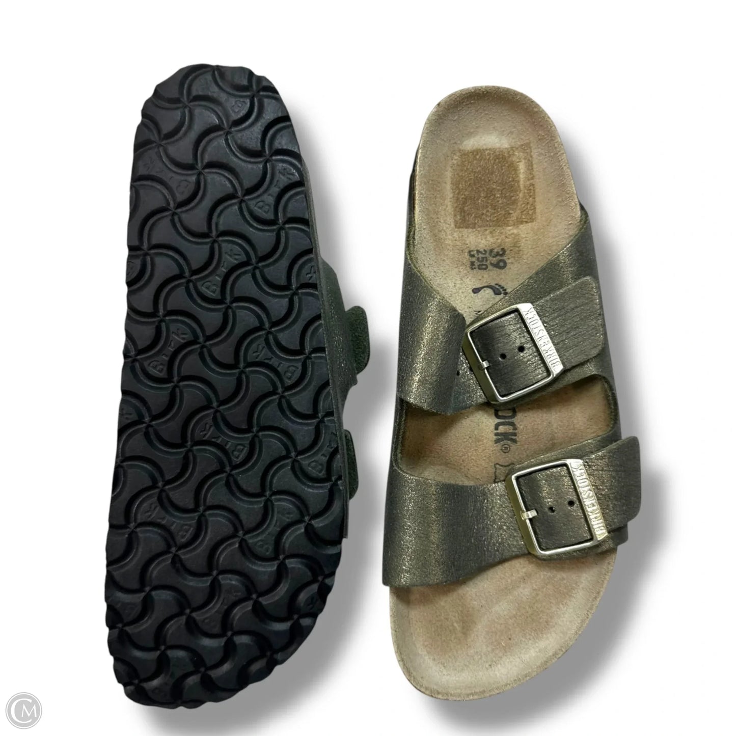 Sandals Flats By Birkenstock In Grey, Size: 8