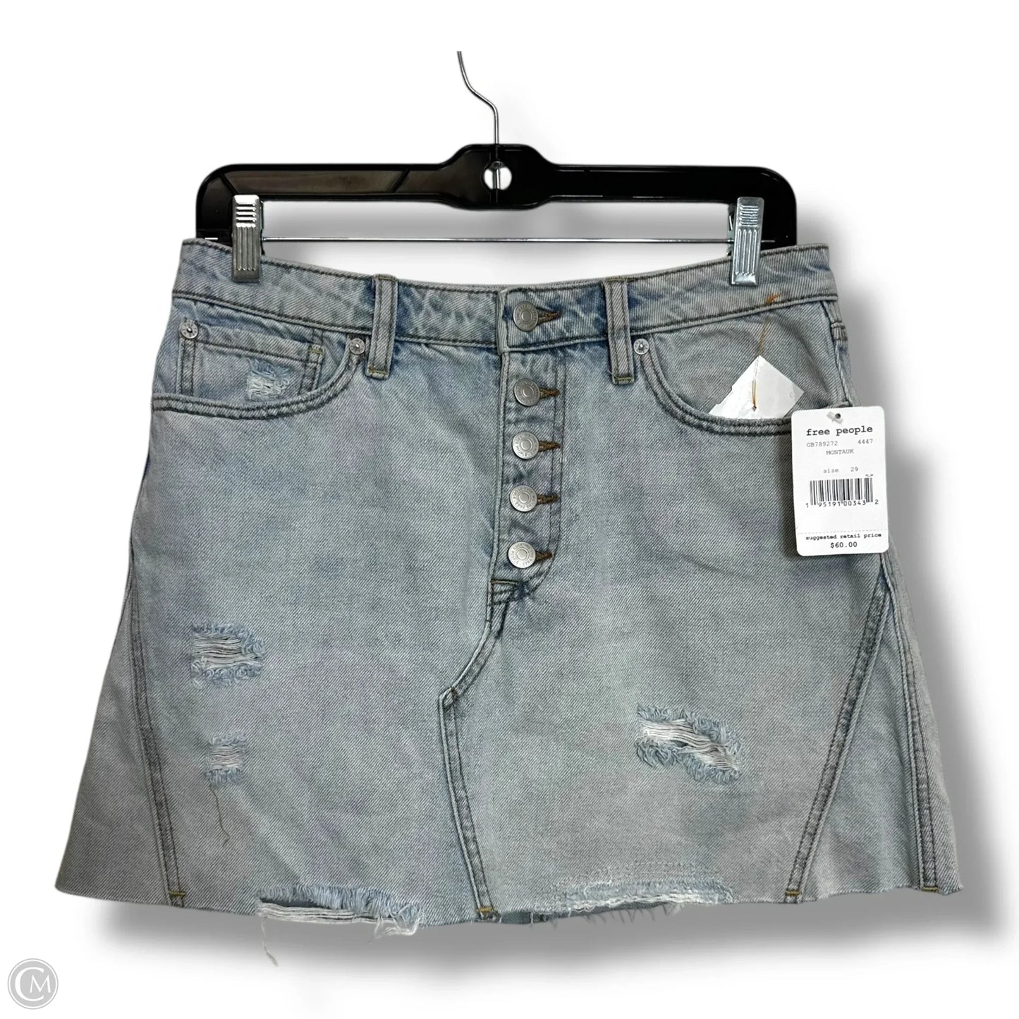 Skirt Mini & Short By We The Free In Blue Denim, Size: 8