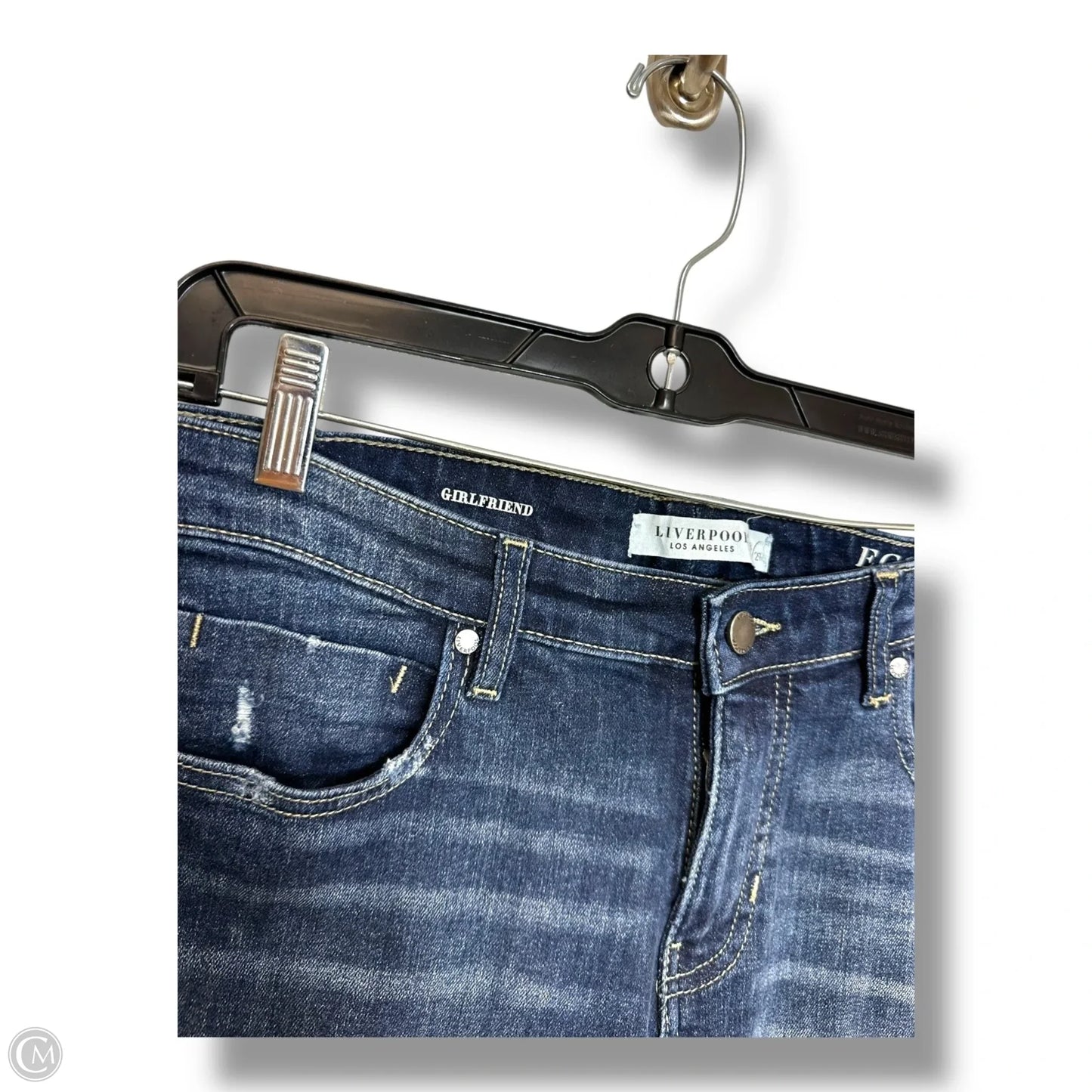 Jeans girlfriend By Liverpool In Blue Denim, Size: 8