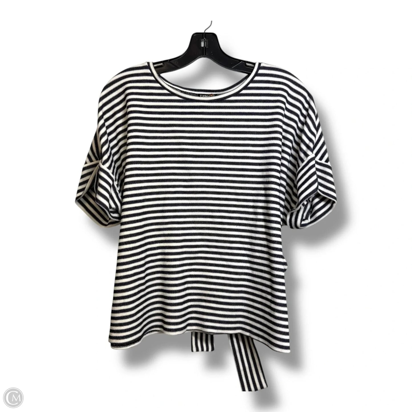 Top Short Sleeve By Express In Striped Pattern, Size: M