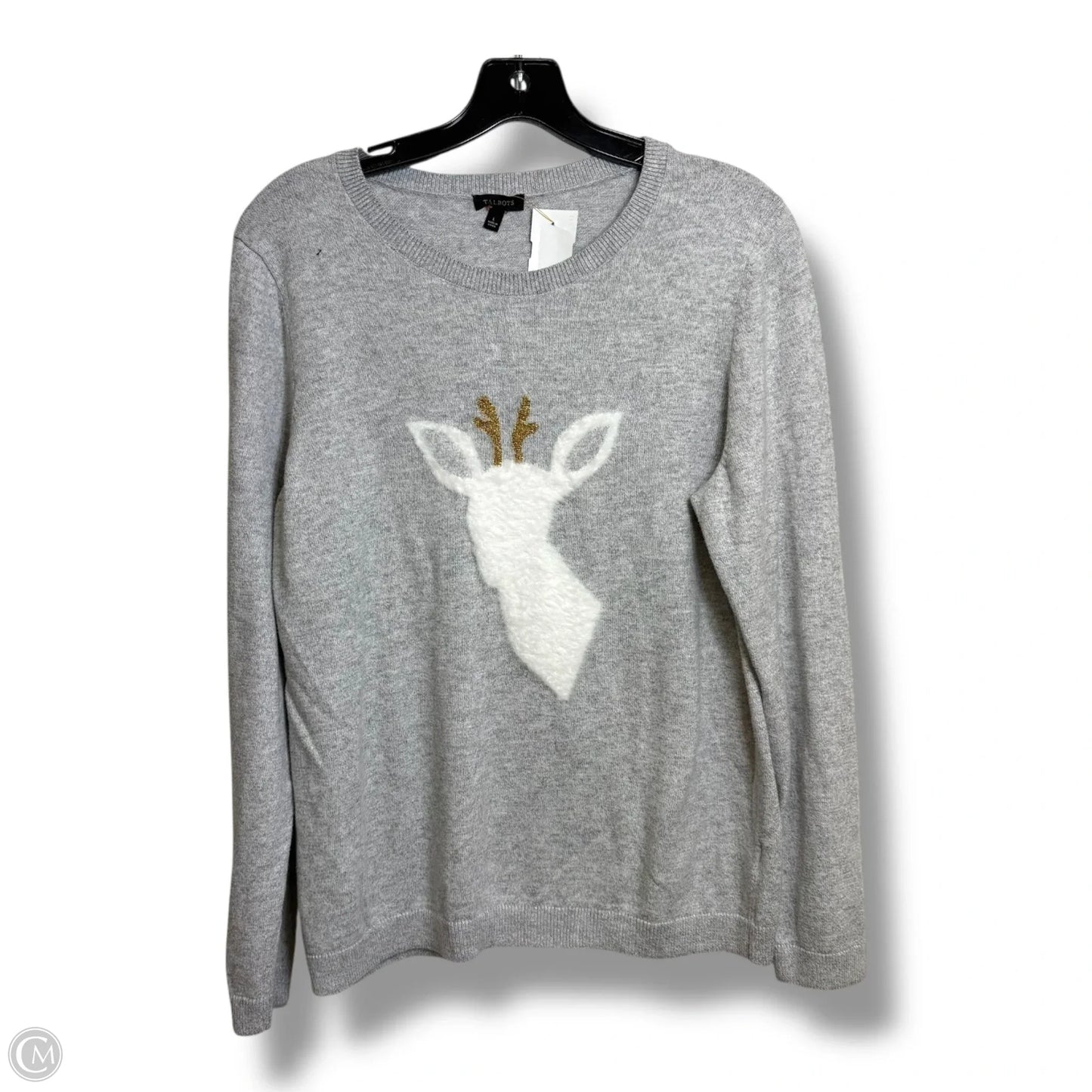 Sweater By Talbots In Grey, Size: L