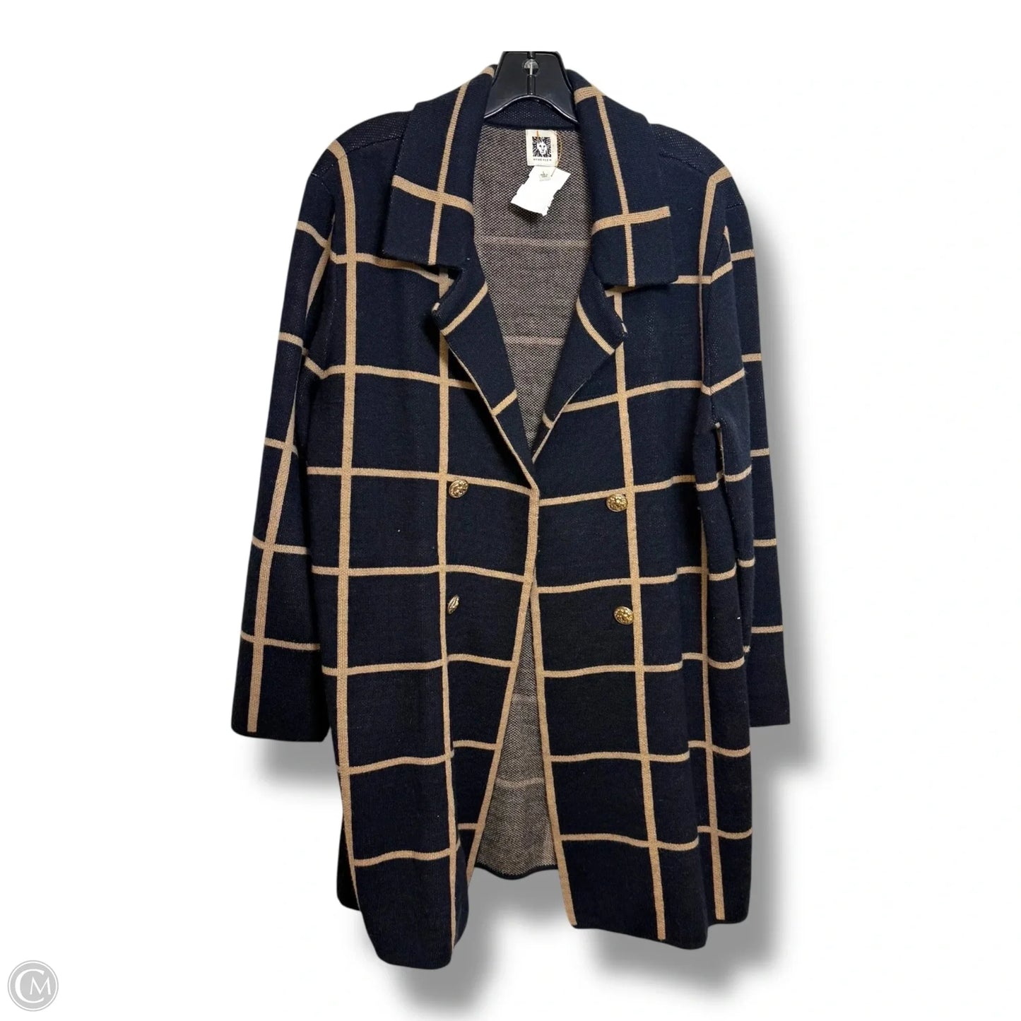 Cardigan By Anne Klein In Navy, Size: L