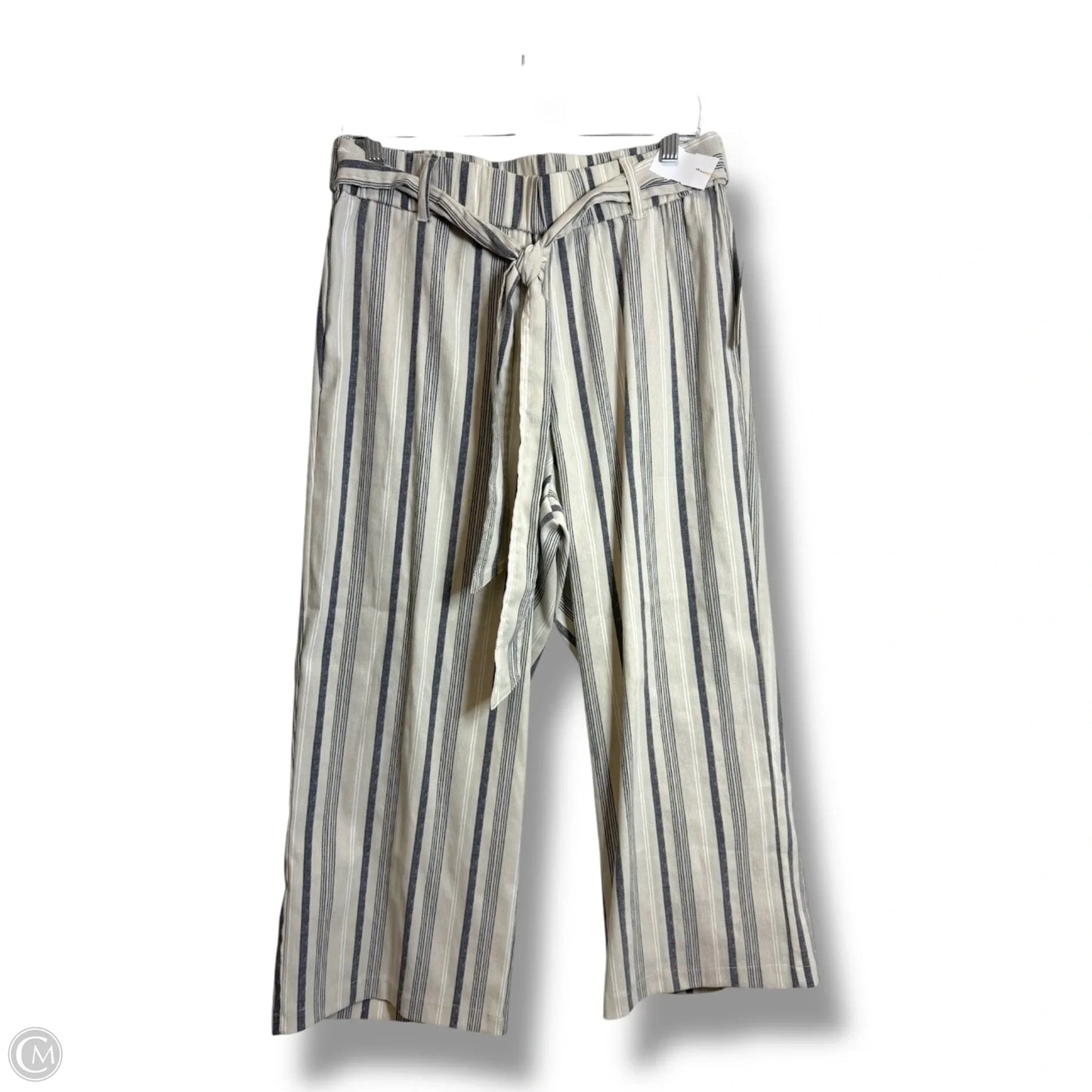 Pants Cropped By Zac And Rachel In Striped Pattern, Size: 12