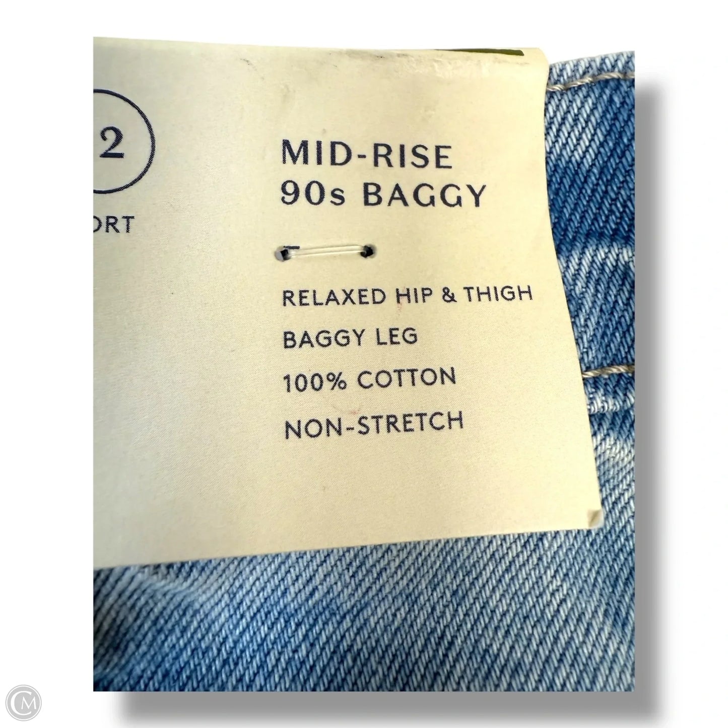 Mid rise baggy Jeans Boyfriend By Universal Thread In Blue Denim, Size: 12