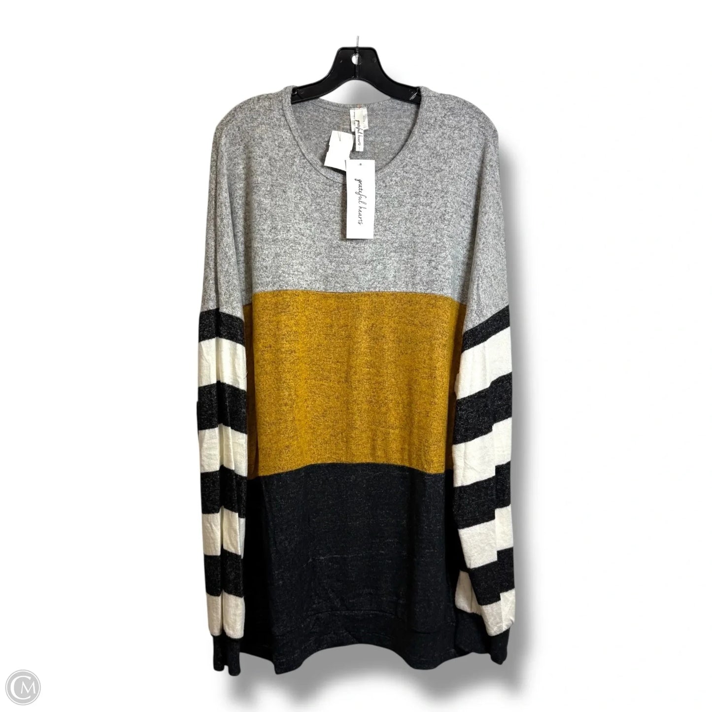 Top Long Sleeve By Cme In Grey, Size: 1x