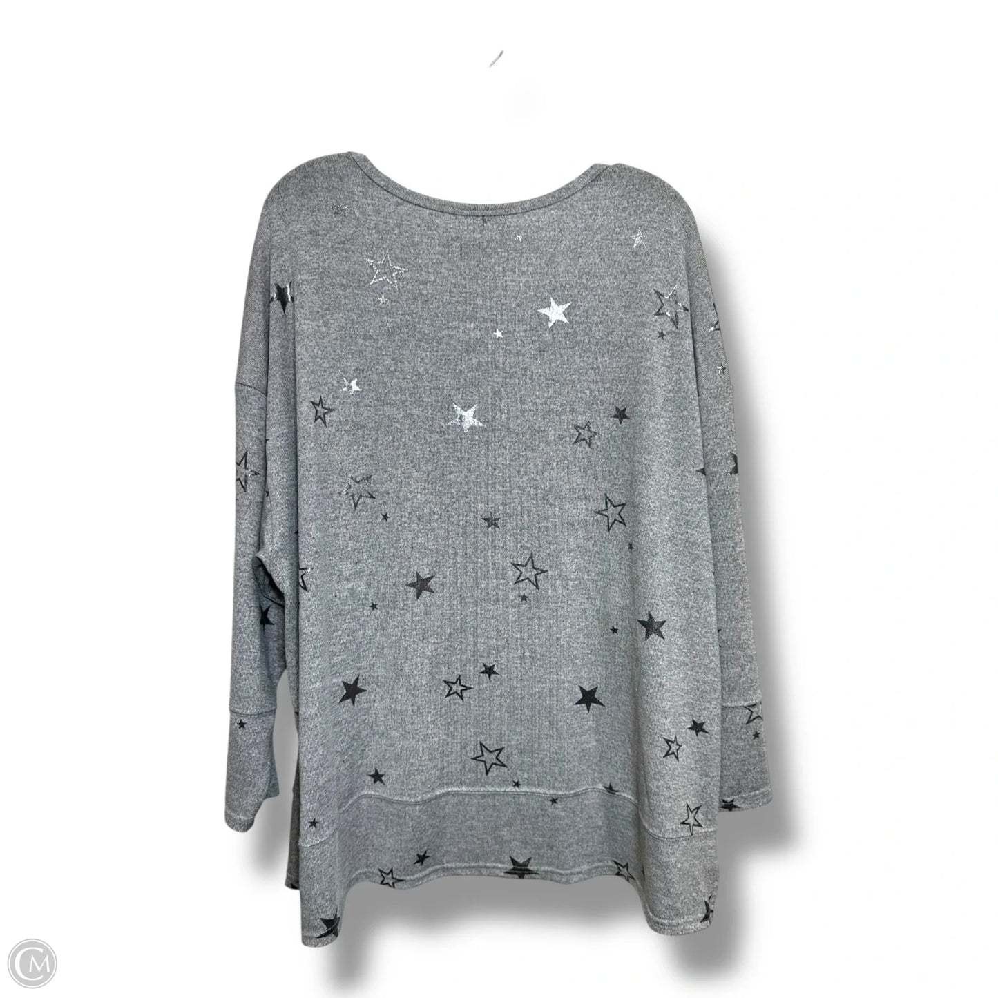Top Long Sleeve By Lane Bryant In Grey, Size: 1x
