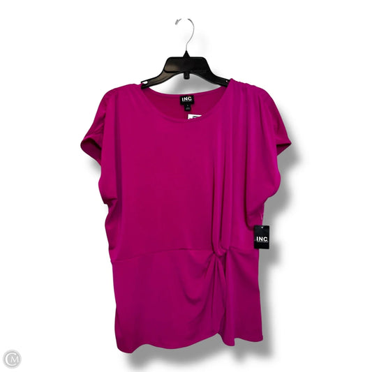 Top Short Sleeve By Inc In Pink, Size: L