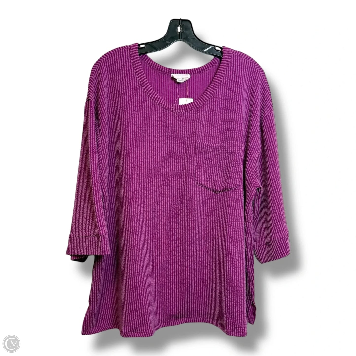 Top Short Sleeve Basic By Andree By Unit In Purple, Size: Xl