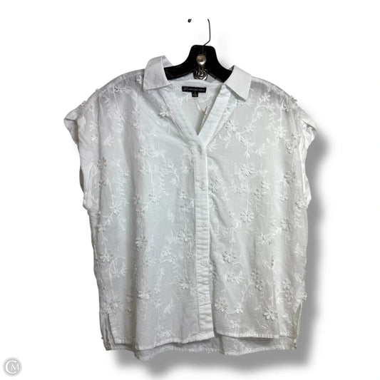 Top Sleeveless By Adrianna Papell In White, Size: M