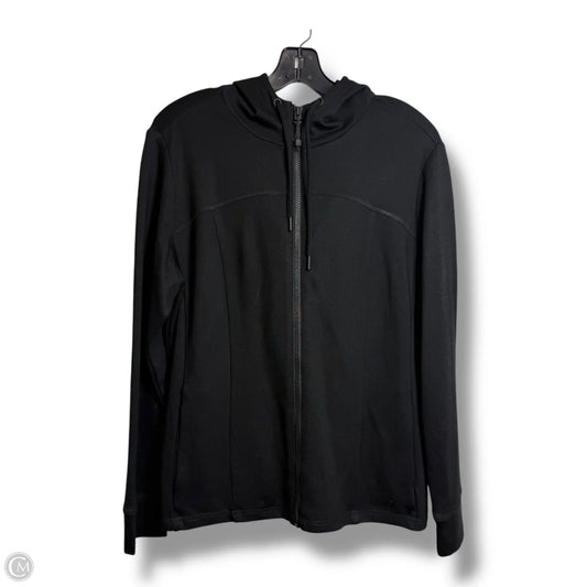 Athletic Jacket By Anne Klein In Black, Size: L