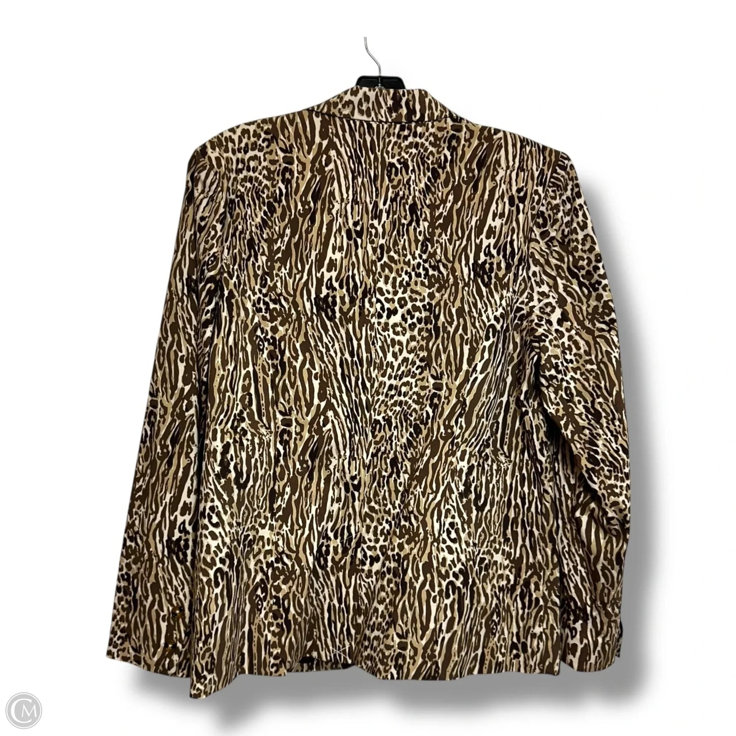 Blazer By Clothes Mentor In Animal Print, Size: 14