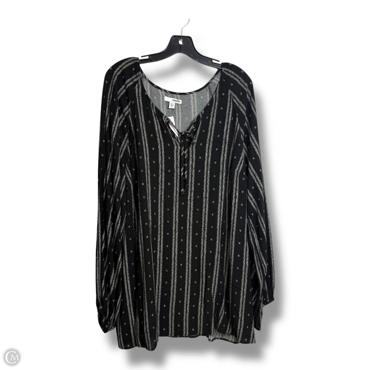 Top Long Sleeve By Sonoma In Black, Size: 2x