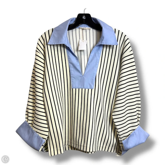 Top Long Sleeve By Entro In Striped Pattern, Size: S
