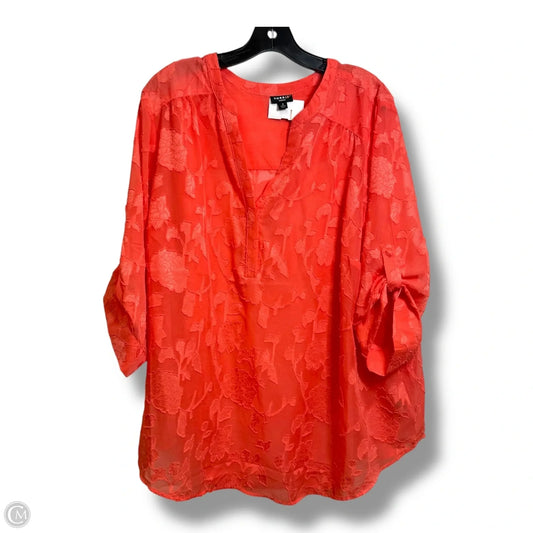 Top Short Sleeve By Torrid In Coral, Size: 3x