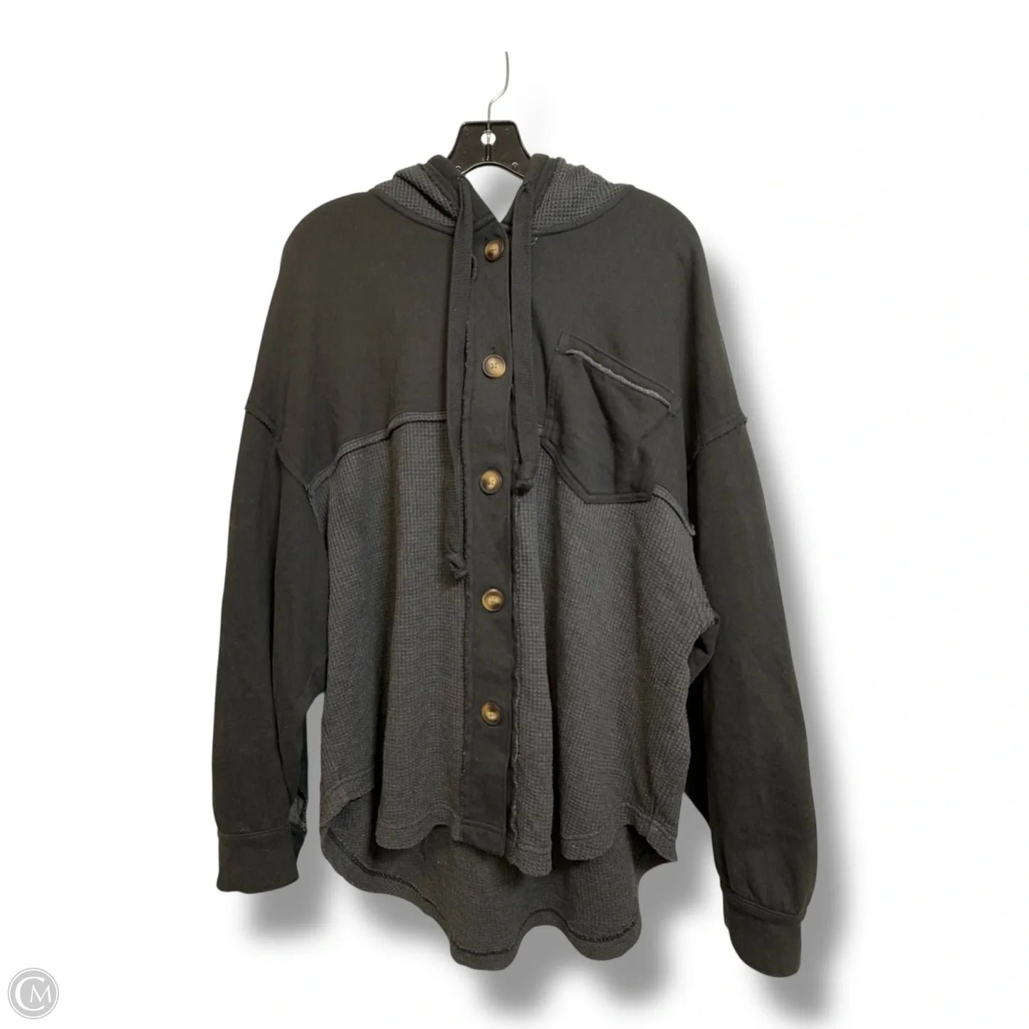 Jacket Shirt By American Eagle In Black, Size: M