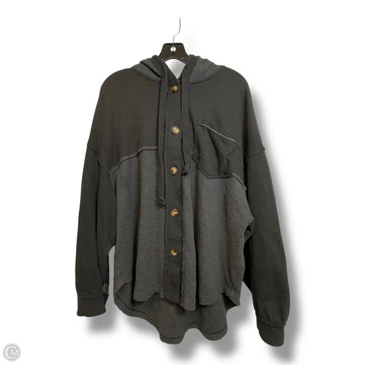 Jacket Shirt By American Eagle In Black, Size: M