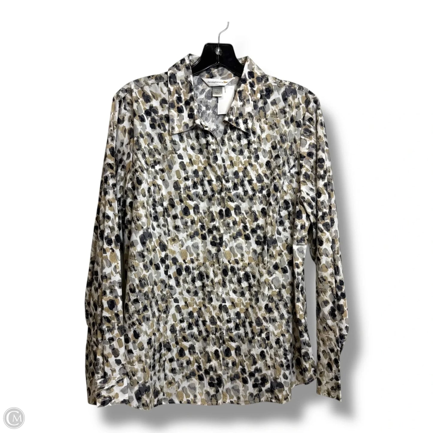 Top Long Sleeve By Christopher And Banks In Multi-colored, Size: L