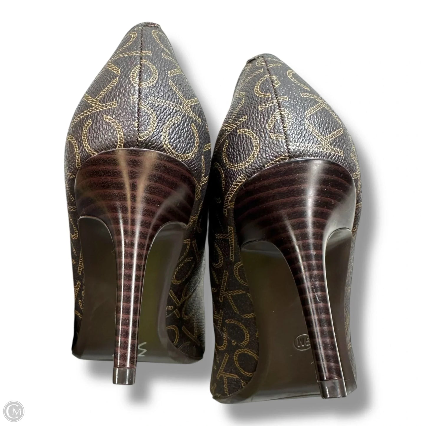 Shoes Heels Stiletto By Calvin Klein In Brown, Size: 9