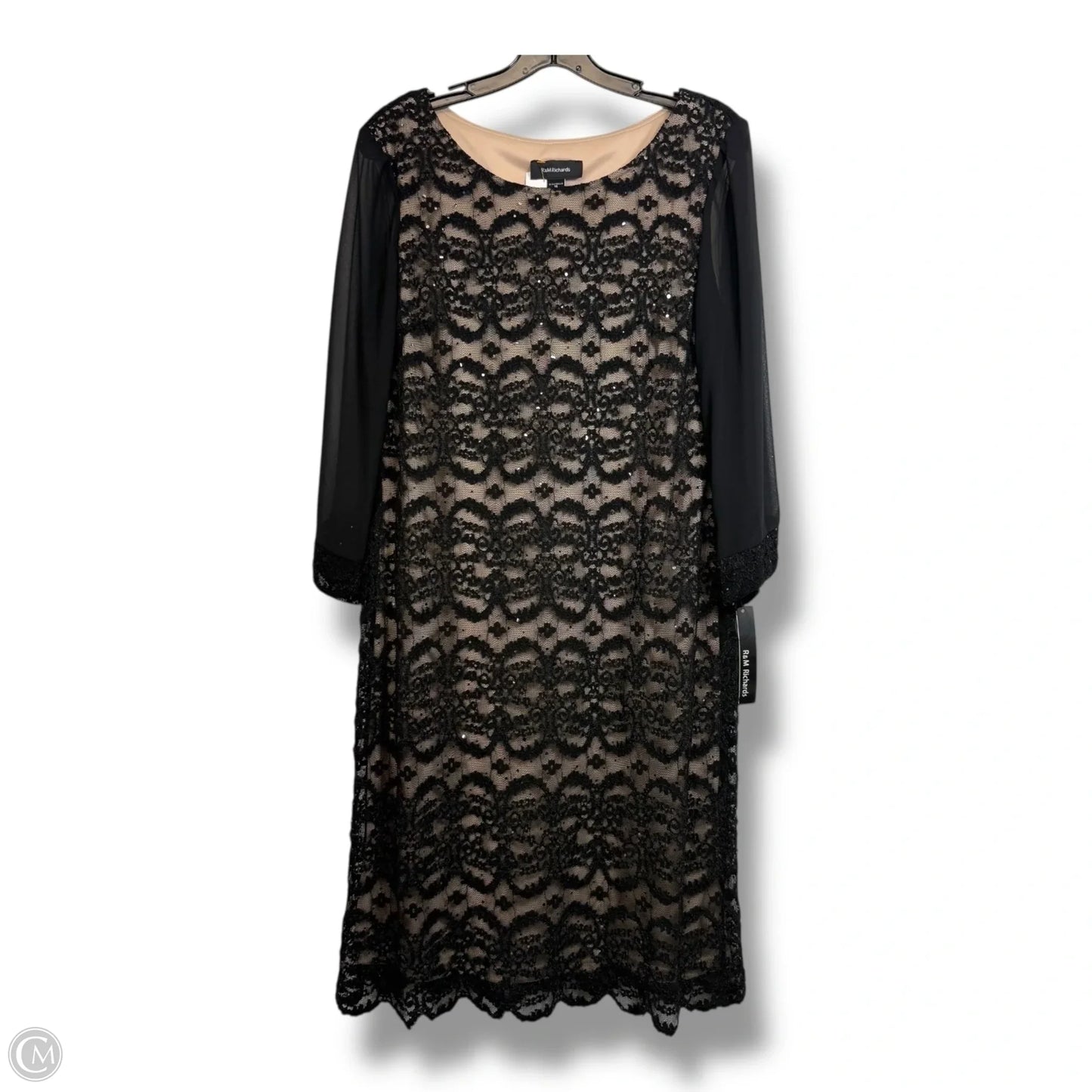 Dress Party Short By R And M Richards In Black, Size: 16