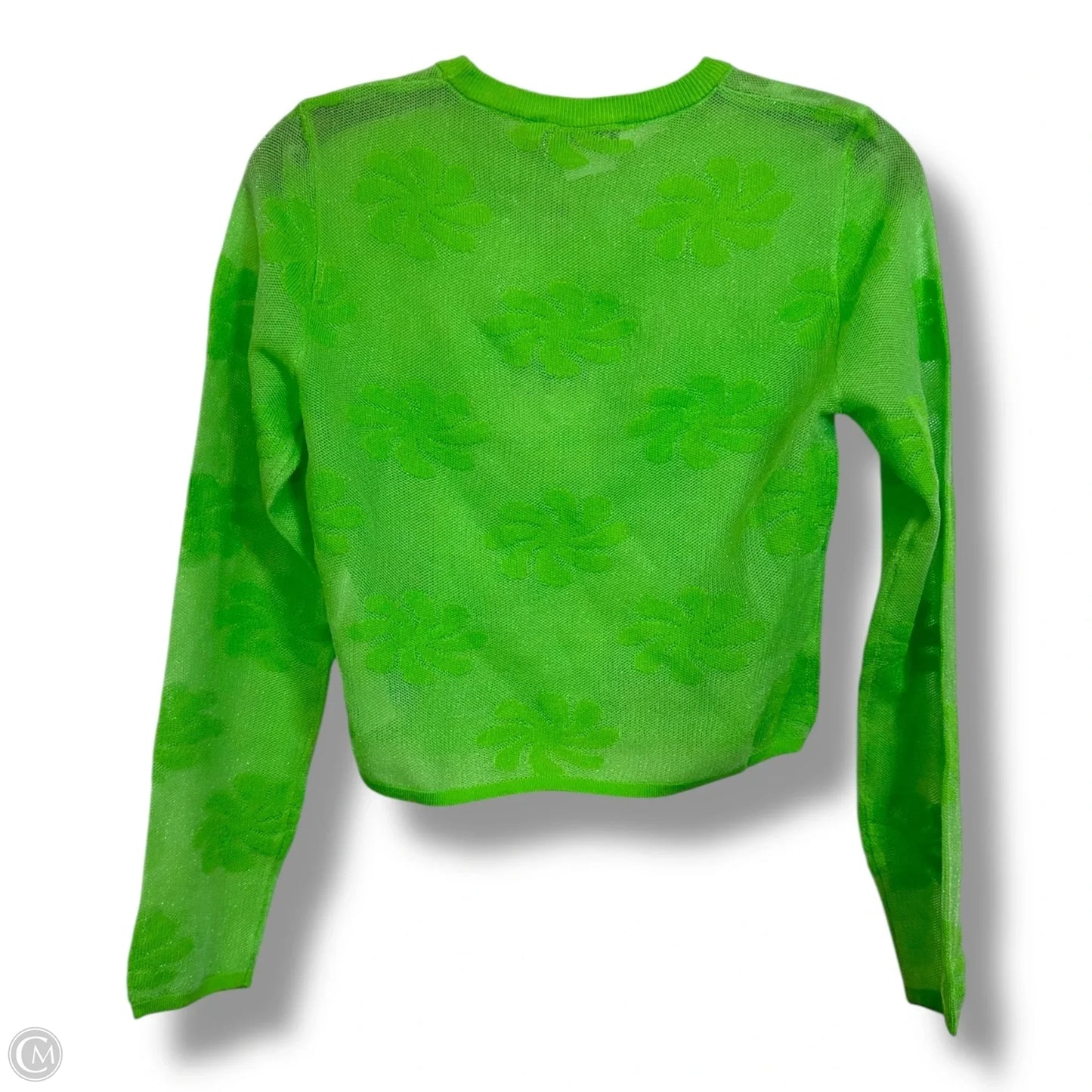 Top Long Sleeve By Zara In Green, Size: M