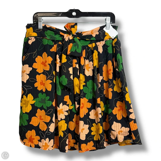 Skirt Mini & Short By Who What Wear In Floral Print, Size: L