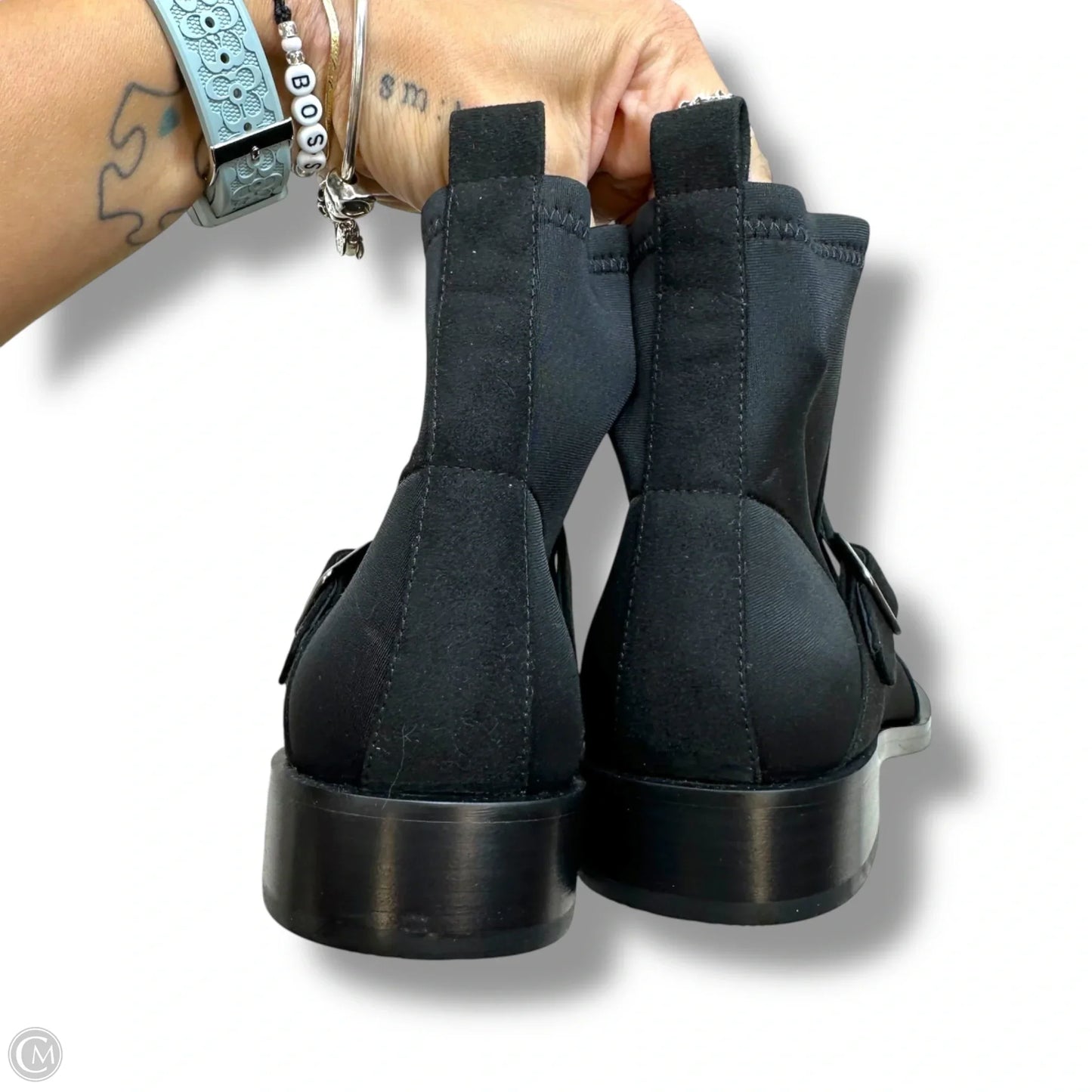 Boots Ankle Heels By Aerosoles In Black, Size: 7