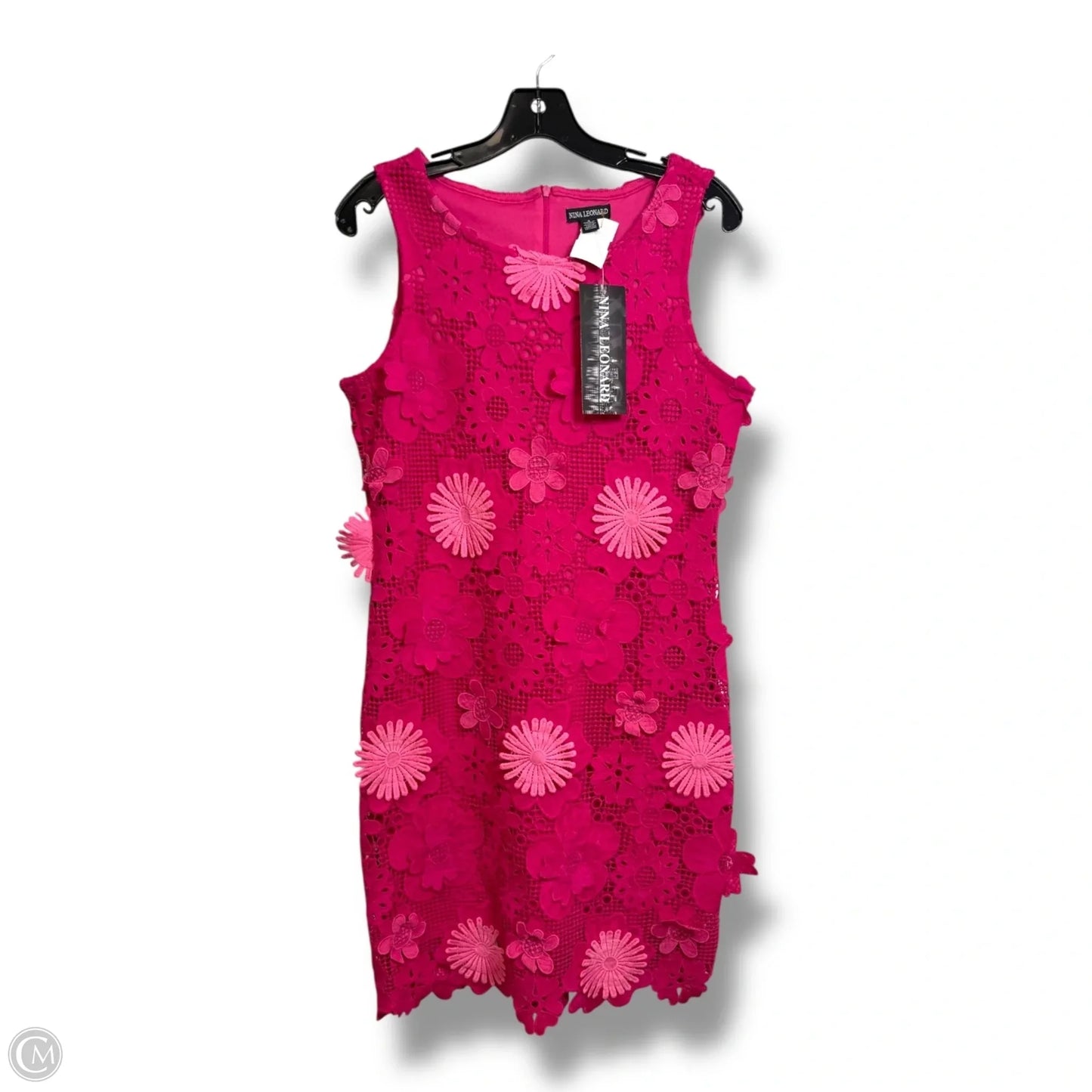 Dress Casual Short By Nina Leonard In Pink, Size: S