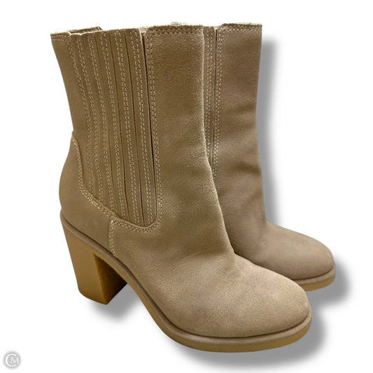 Boots Ankle Heels By Dv In Beige, Size: 7