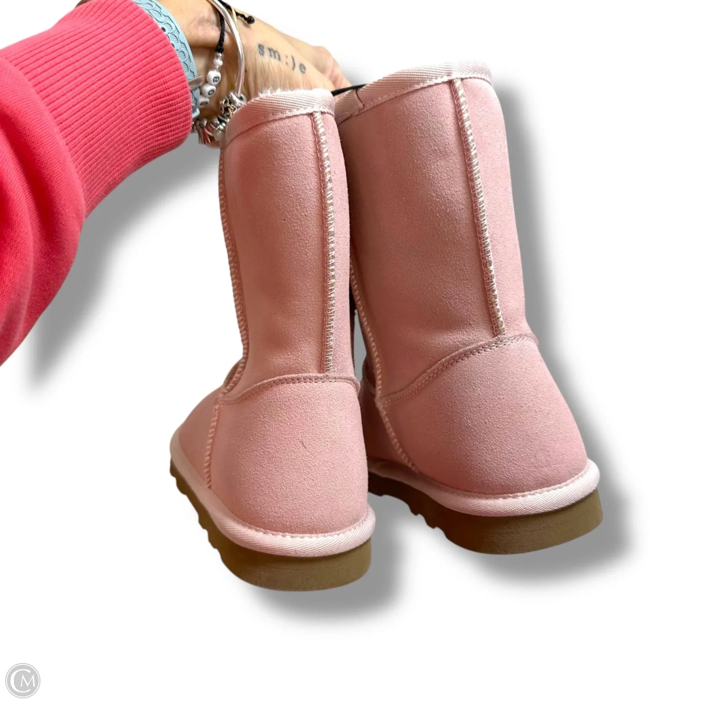 Boots Ankle Flats By Time And Tru In Pink, Size: 9