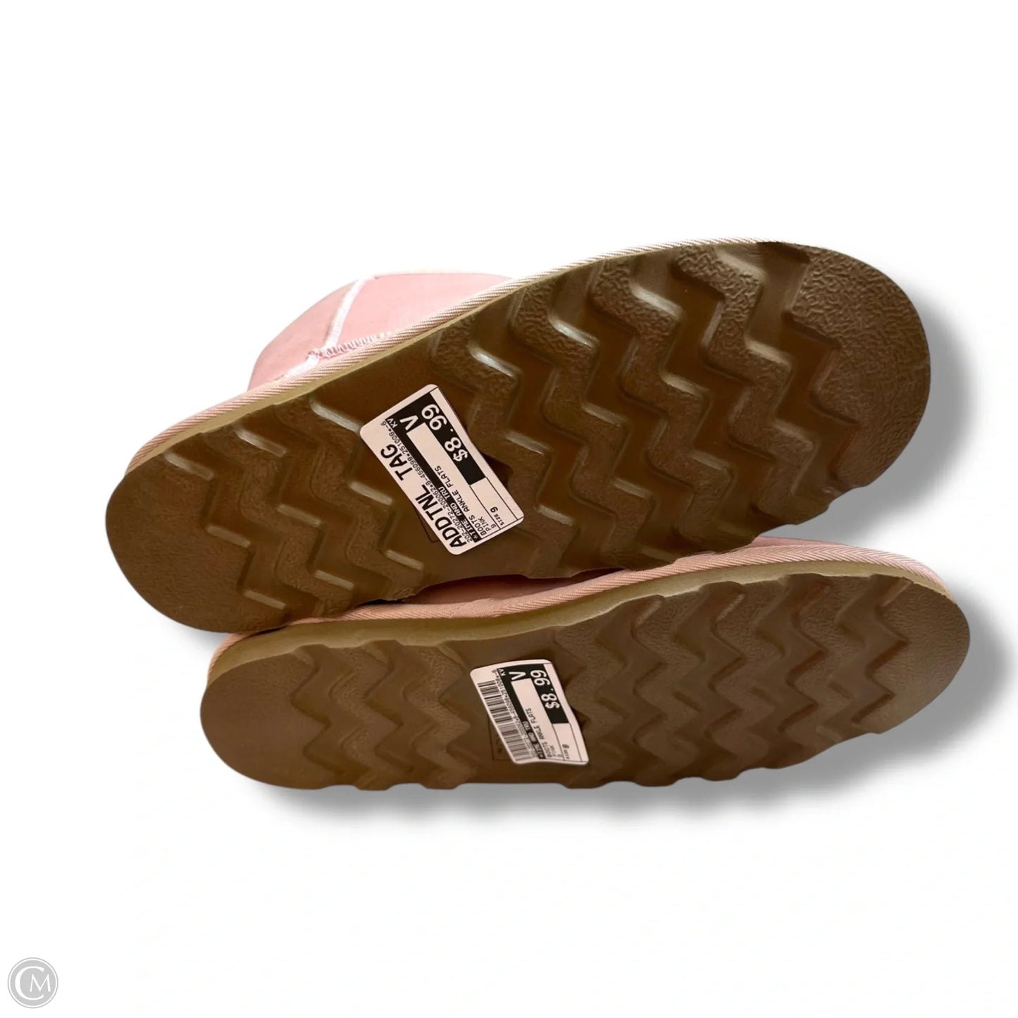 Boots Ankle Flats By Time And Tru In Pink, Size: 9
