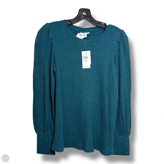 Top Long Sleeve By J. Jill In Aqua, Size: Xs