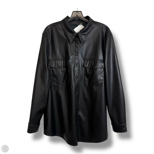 Jacket Shirt By Black Tape In Black, Size: 1x