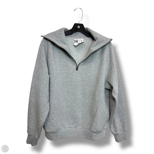 Athletic Top Long Sleeve Collar By Athleta In Grey, Size: S