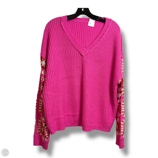 Sweater By Clothes Mentor In Pink, Size: Xl