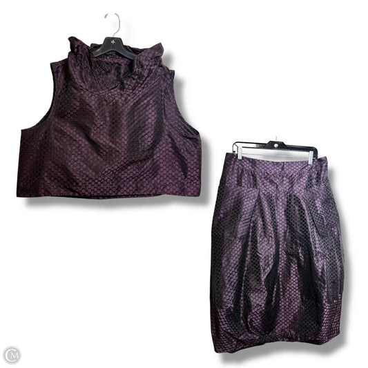 Skirt Set 2pc By SUN KIM In Purple, Size: Xl