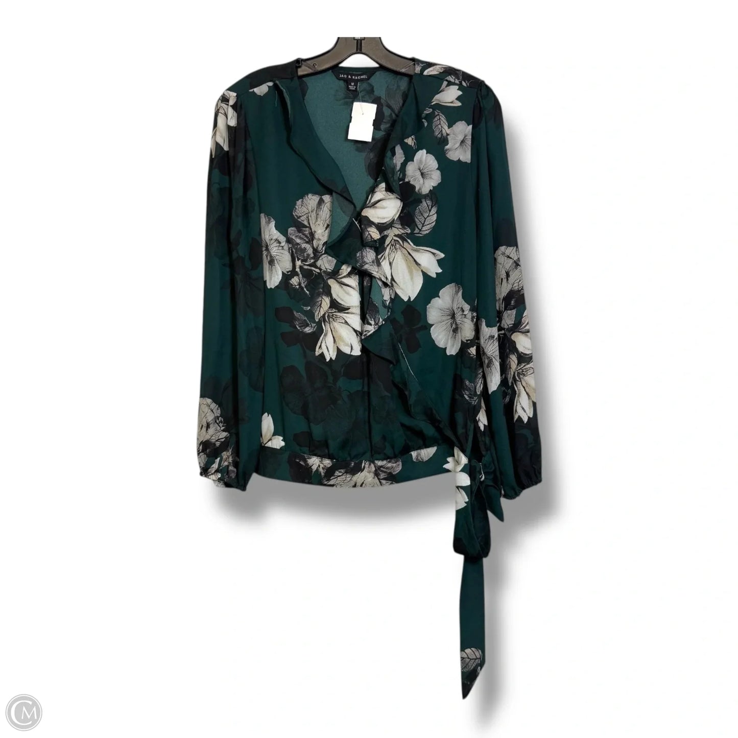 Top Long Sleeve By Zac And Rachel In Floral Print, Size: M