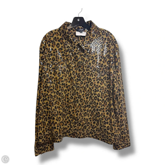 Jacket Shirt By Elementz In Animal Print, Size: 3x