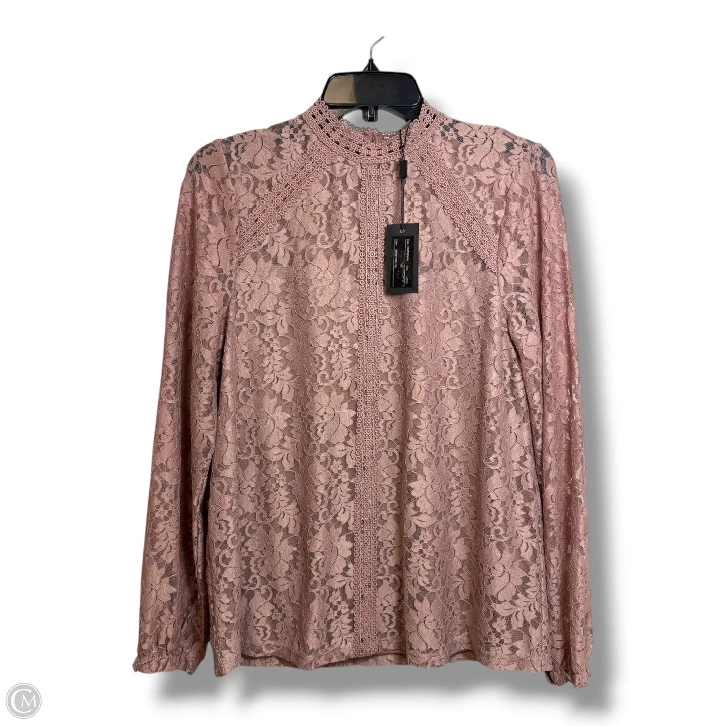 Top Long Sleeve By Cable And Gauge In Mauve, Size: L
