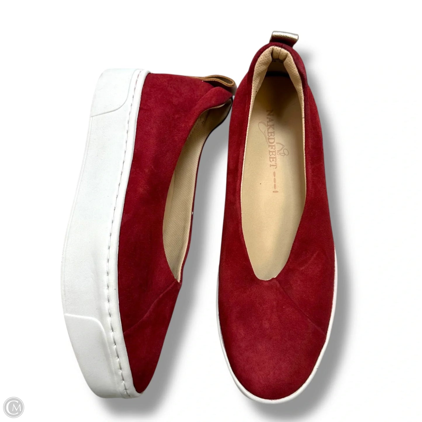 Shoes Flats By Clothes Mentor In Maroon, Size: 6.5