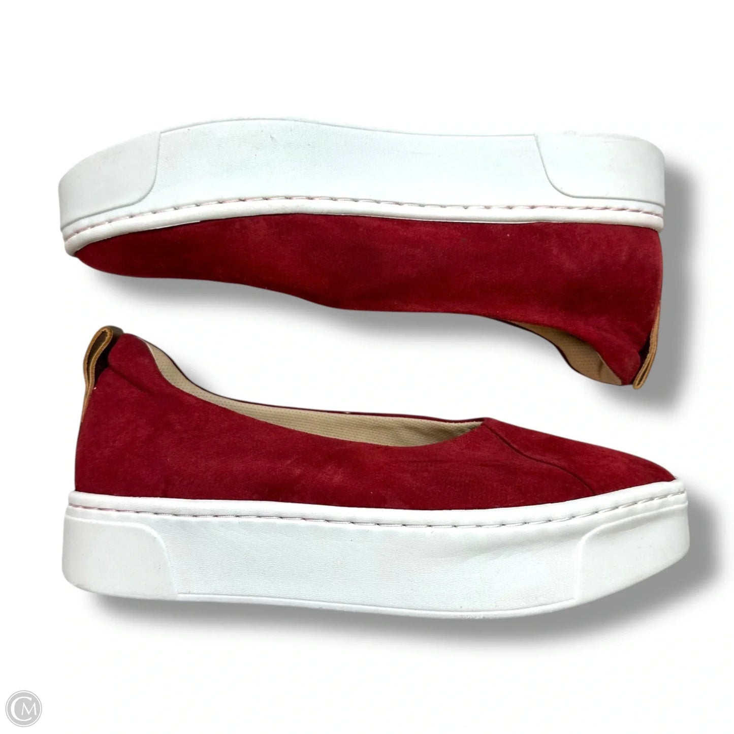 Shoes Flats By Clothes Mentor In Maroon, Size: 6.5