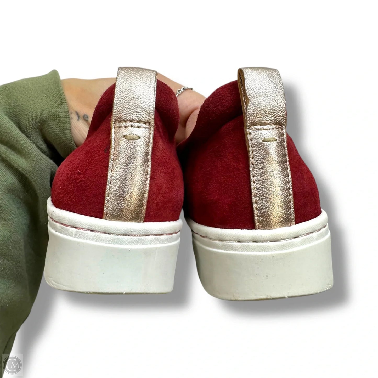 Shoes Flats By Clothes Mentor In Maroon, Size: 6.5