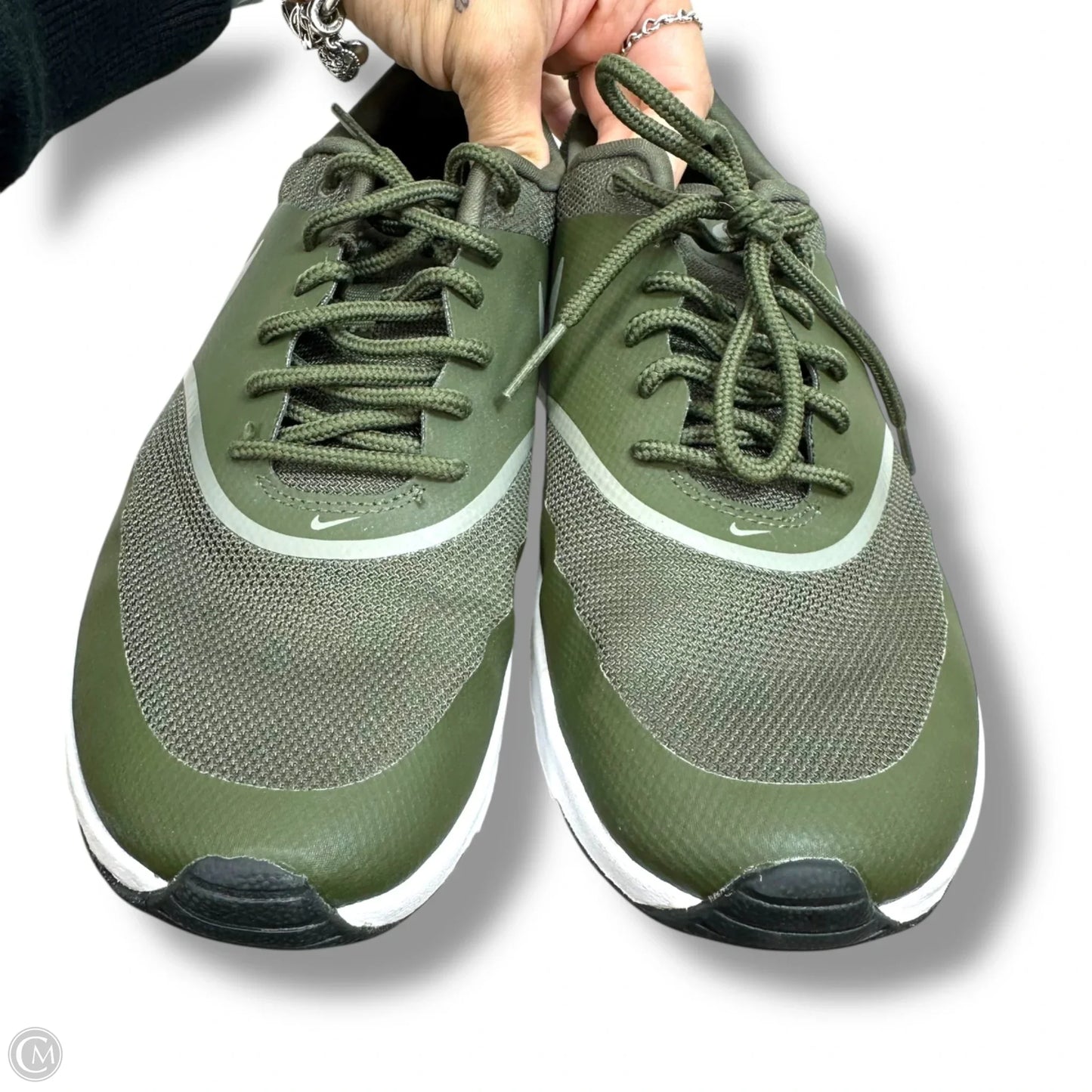 Shoes Sneakers By Nike In Green, Size: 8