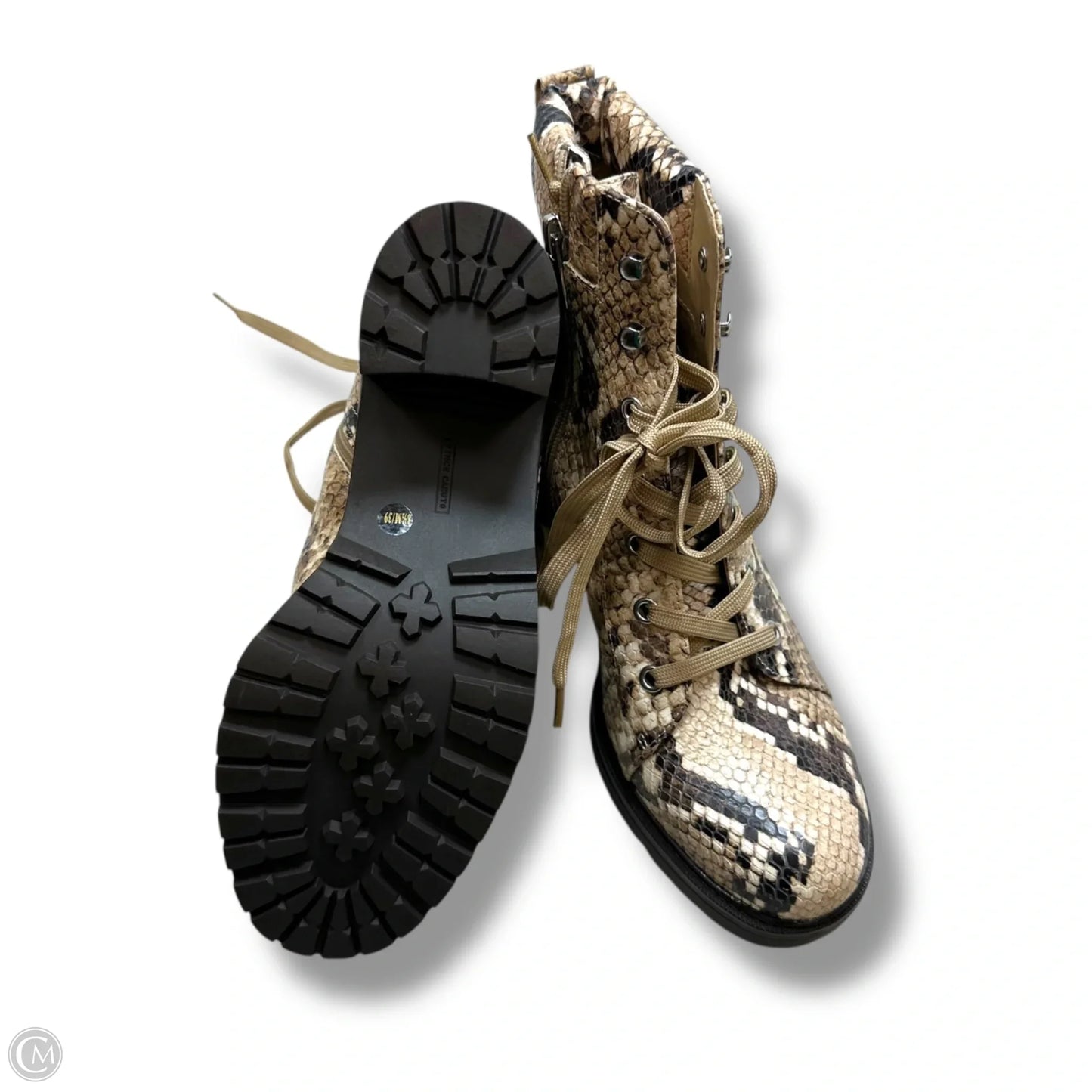 Boots Ankle Flats By Vince Camuto In Snakeskin Print, Size: 8.5