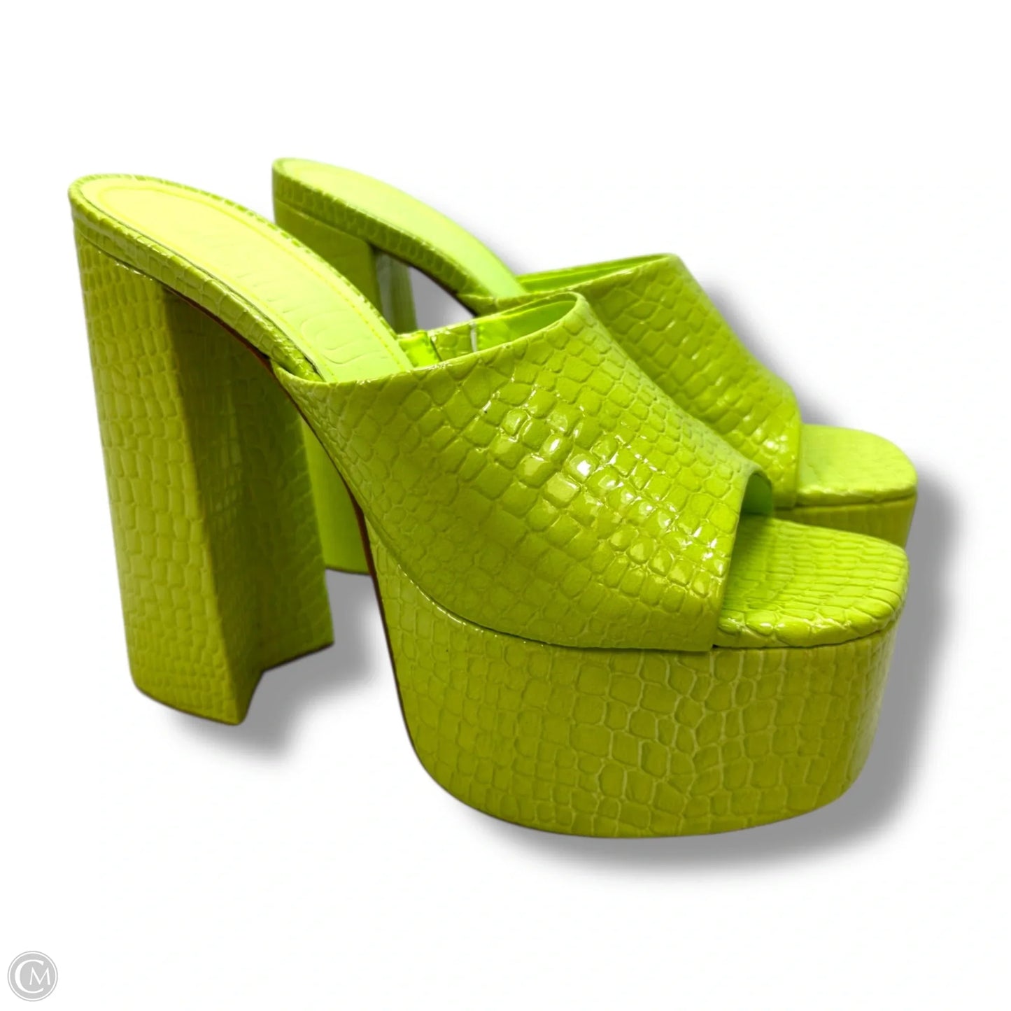 Sandals Heels Block By Schutz In Green, Size: 8