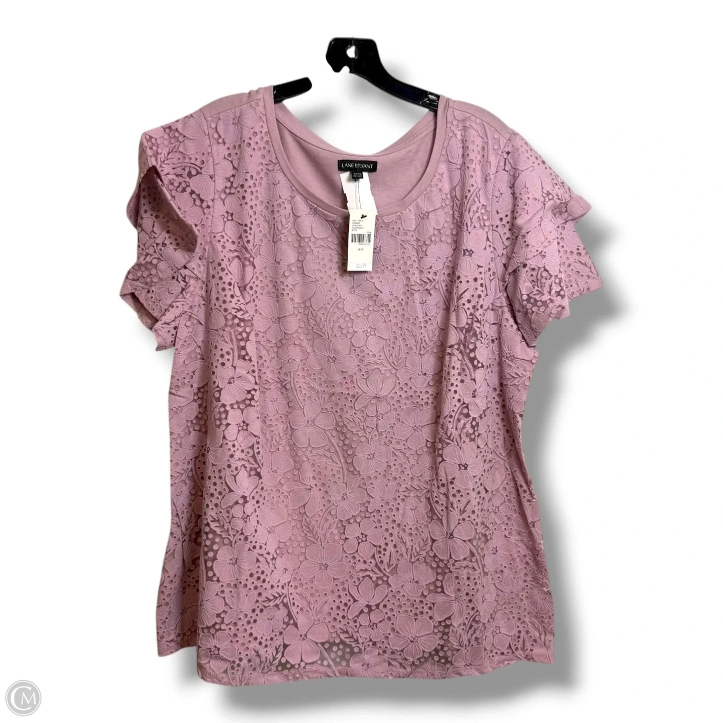 Top Short Sleeve By Lane Bryant In Mauve, Size: 1x