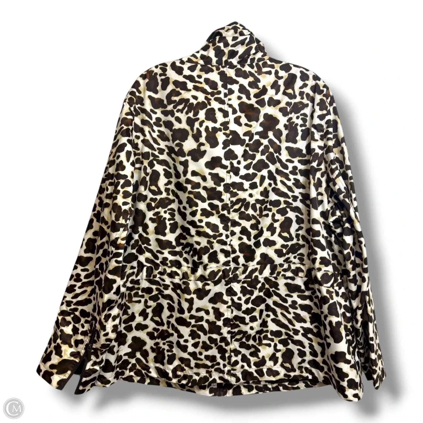 Jacket Windbreaker By Jones New York In Animal Print, Size: 2x