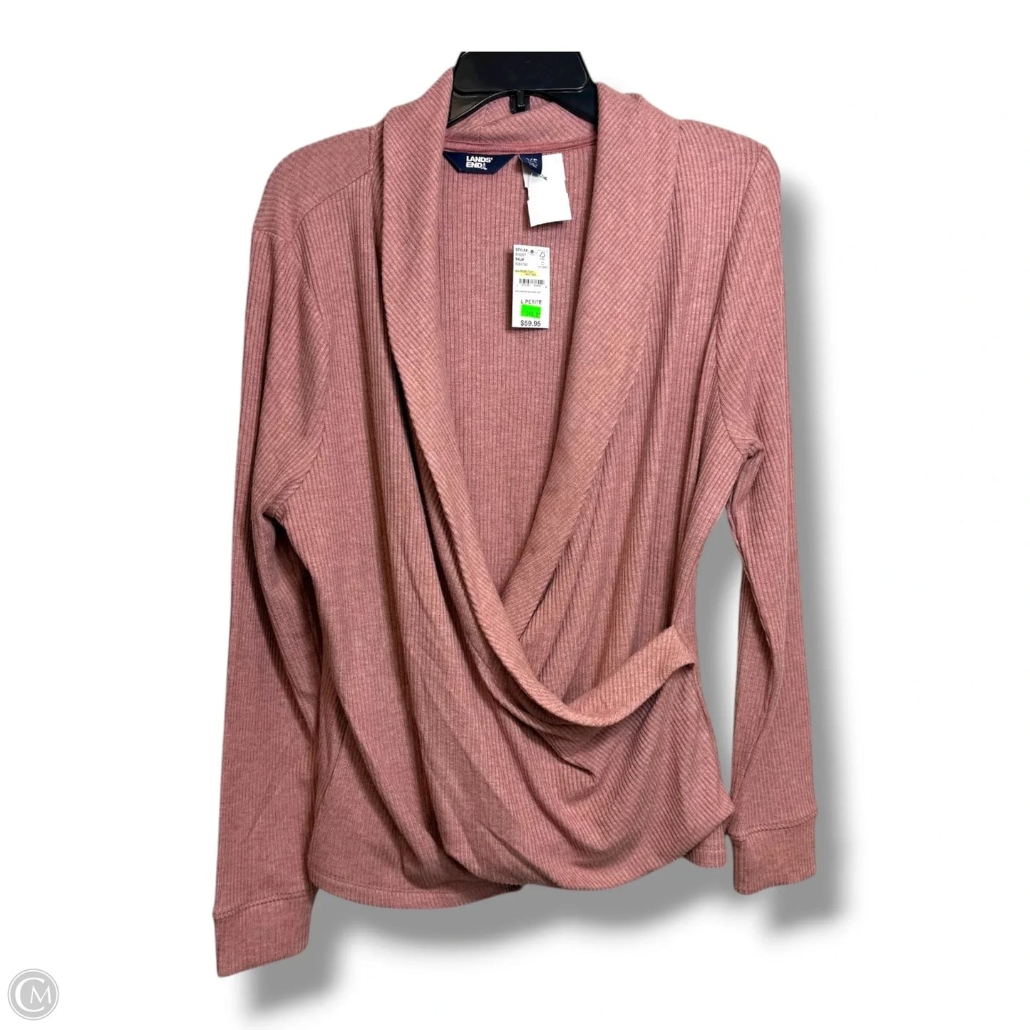 Top Long Sleeve By Lands End In Mauve, Size: L