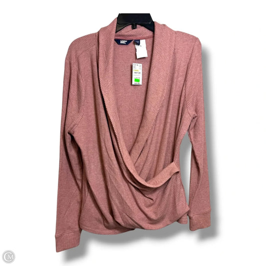 Top Long Sleeve By Lands End In Mauve, Size: L